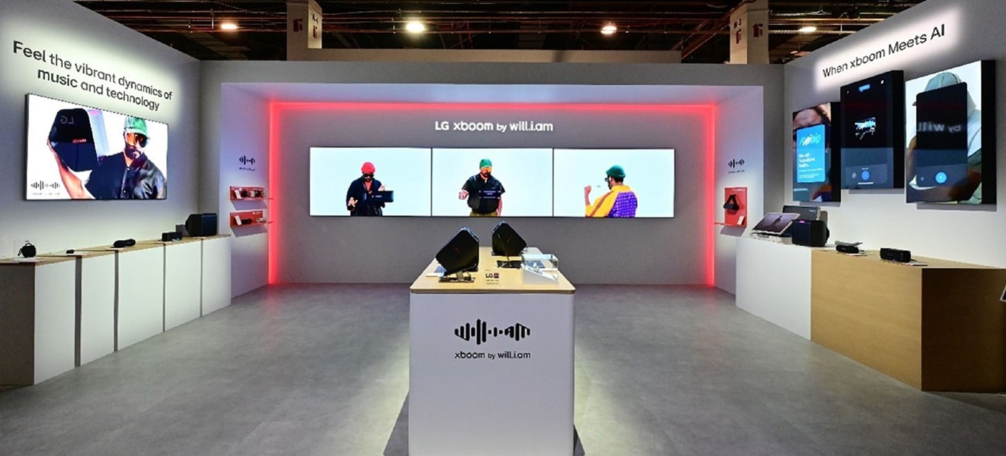 A view of the Dive & Vibe zone with the xboom by will.i.am lineup on display