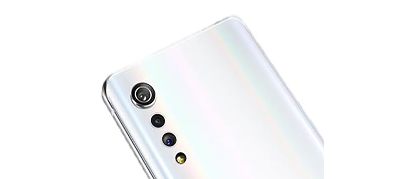 The back of LG VELVET with its three aesthetically pleasing high-quality cameras
