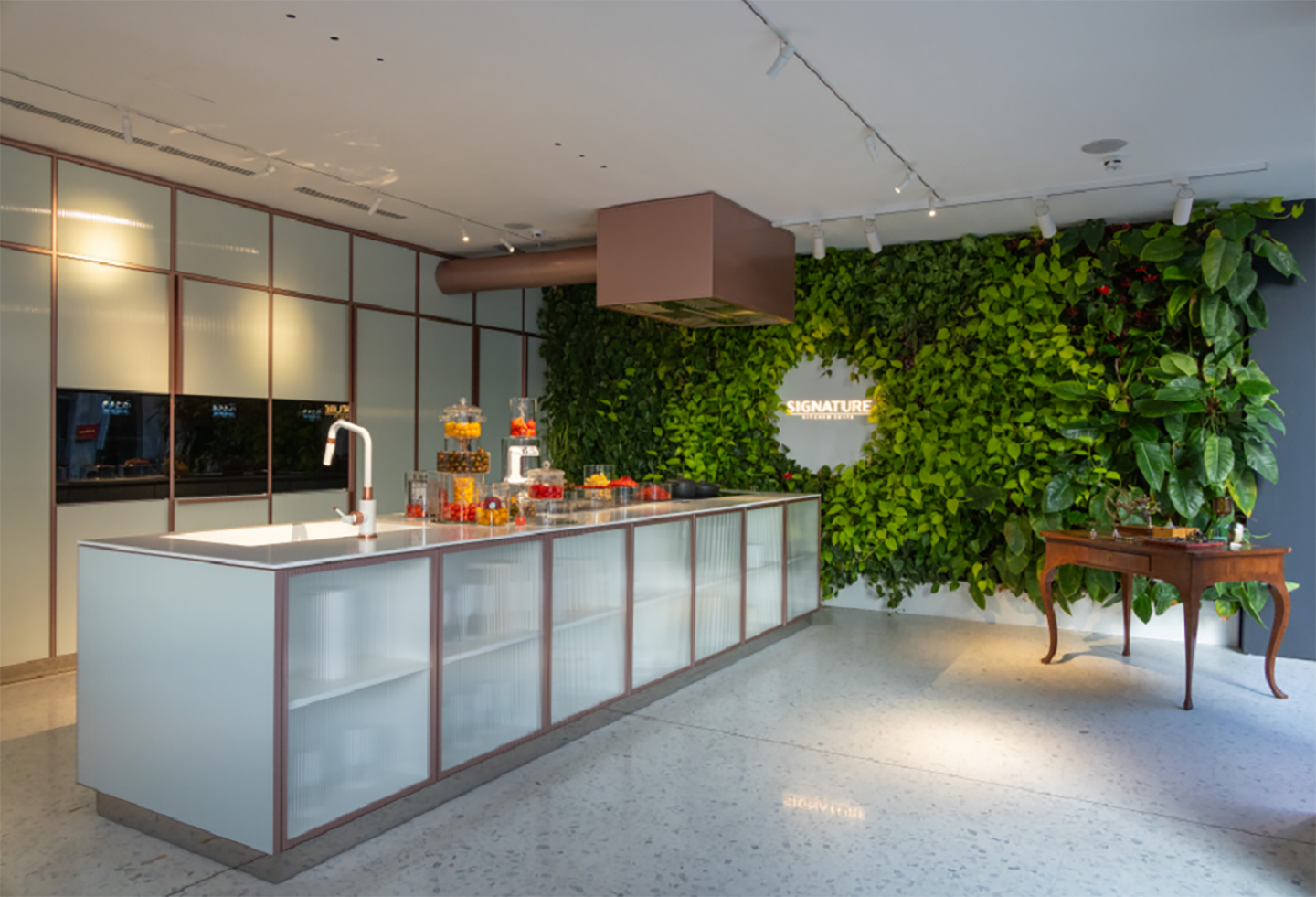 A picture of a kitchen space inside the showroom