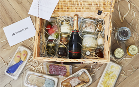 A luxurious picnic hamper presented to guests participated in a virtual LG SIGNATURE event