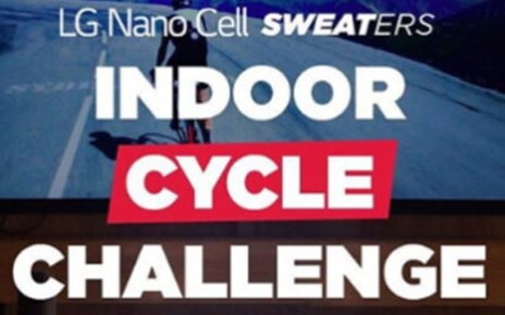 The poster of LG NanoCell and SWEATers’ Indoor Cycle Challenge