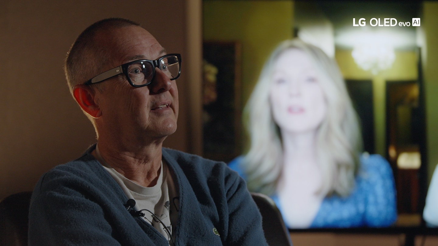 A picture of cinematographer Christopher Blauvelt talking in the interview