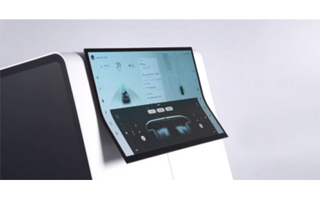 A picture of automotive displays with flexible, distortion-free OLED technology 