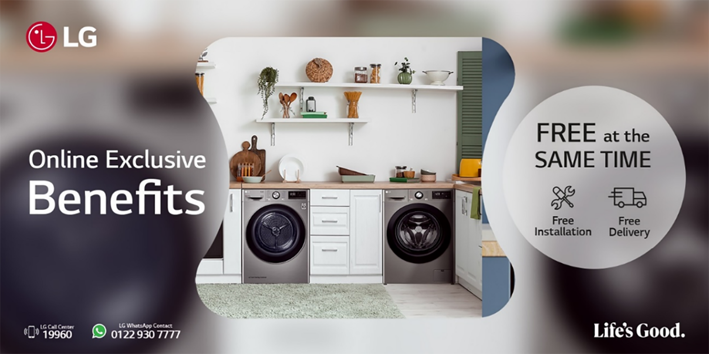 A illustration of exclusive benefits from LG’s Online Brand Shop 