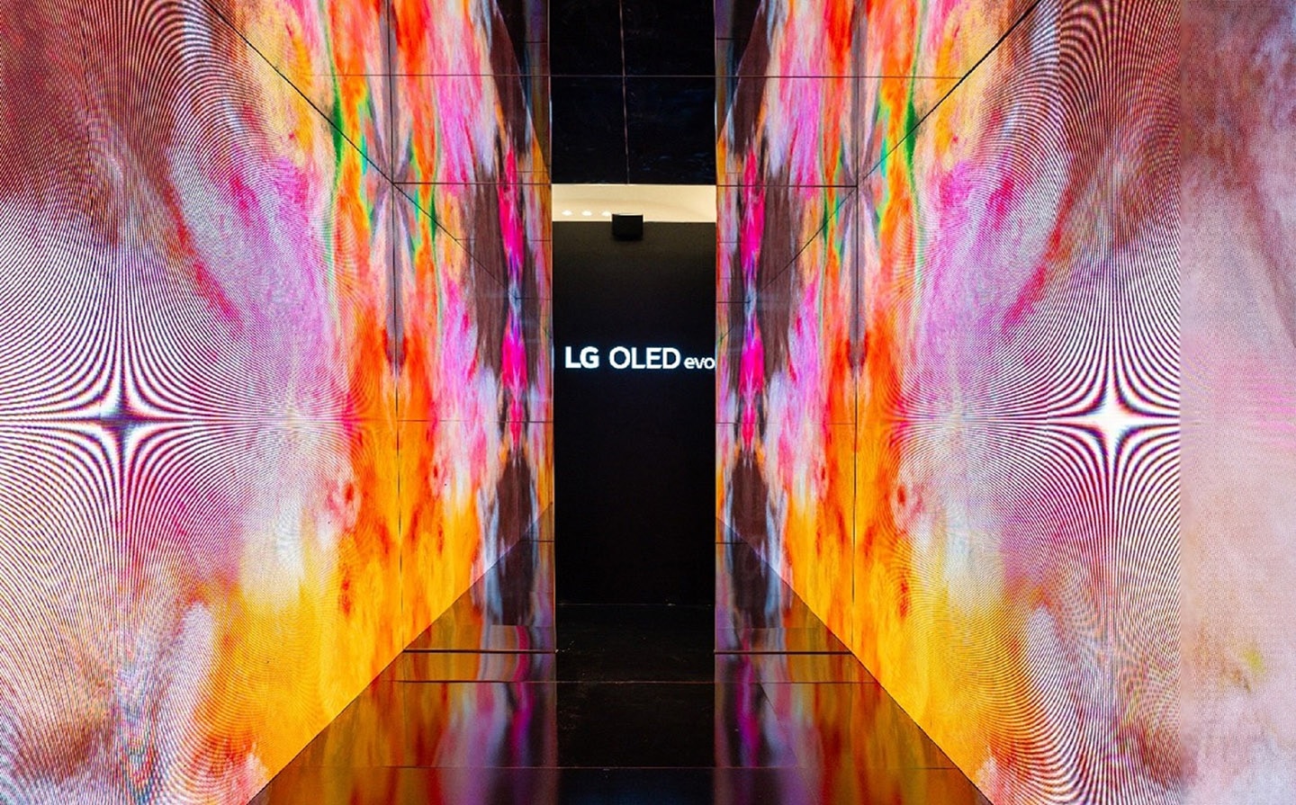 A Photo of the multi-sensory experience space, the focal point of the exhibition