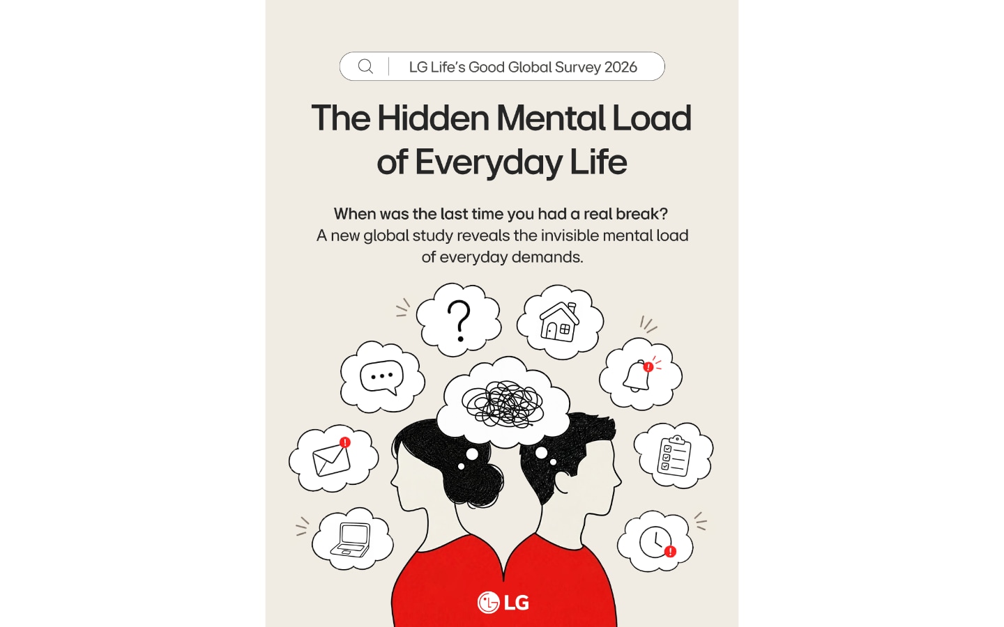 An illustration showing the hidden mental load of everyday life.