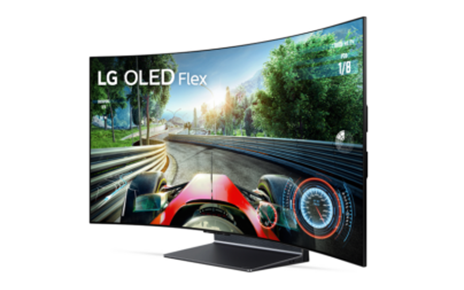 Side view of the newly unveiled LG OLED Flex