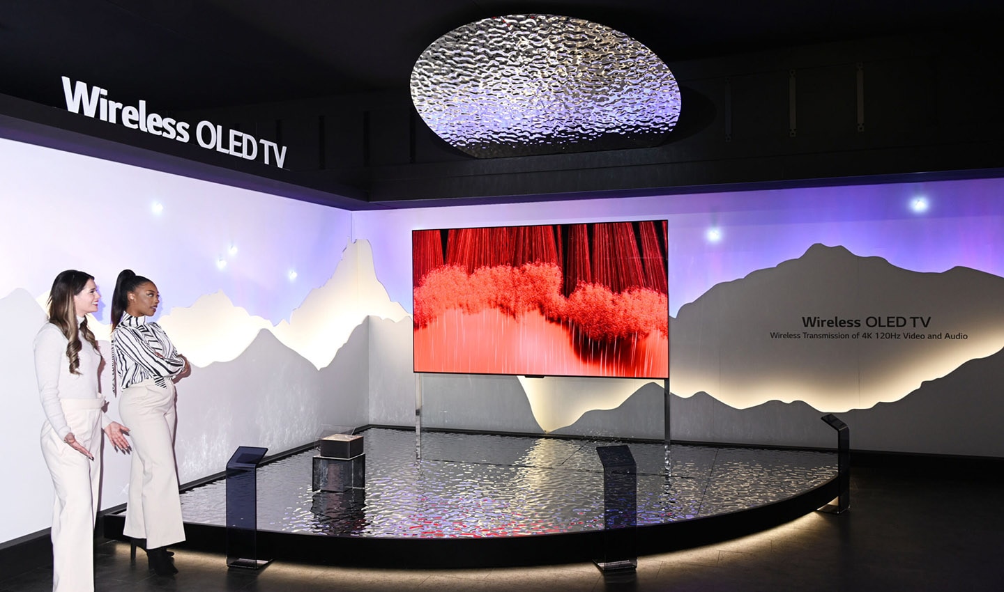 LG SIGNATURE OLED M on display at LG's booth during CES 2023