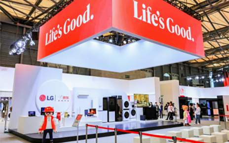 LG showcases its cutting-edge home appliances and core technologies at the Appliance & Electronics World Expo (AWE) 2024 in Shanghai, China