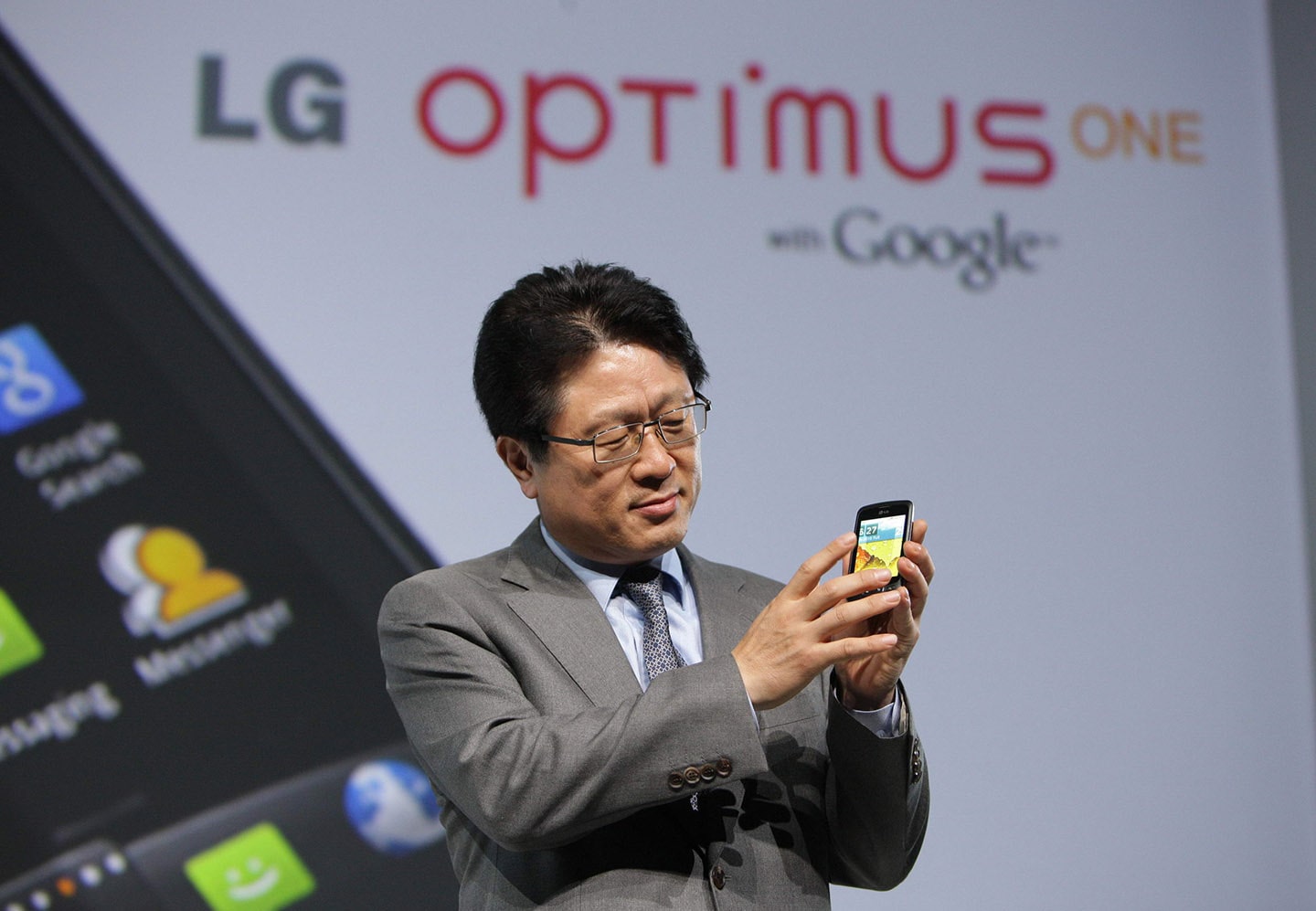 LG OPTIMUS ONE WITH GOOGLE AND LG OPTIMUS CHIC.