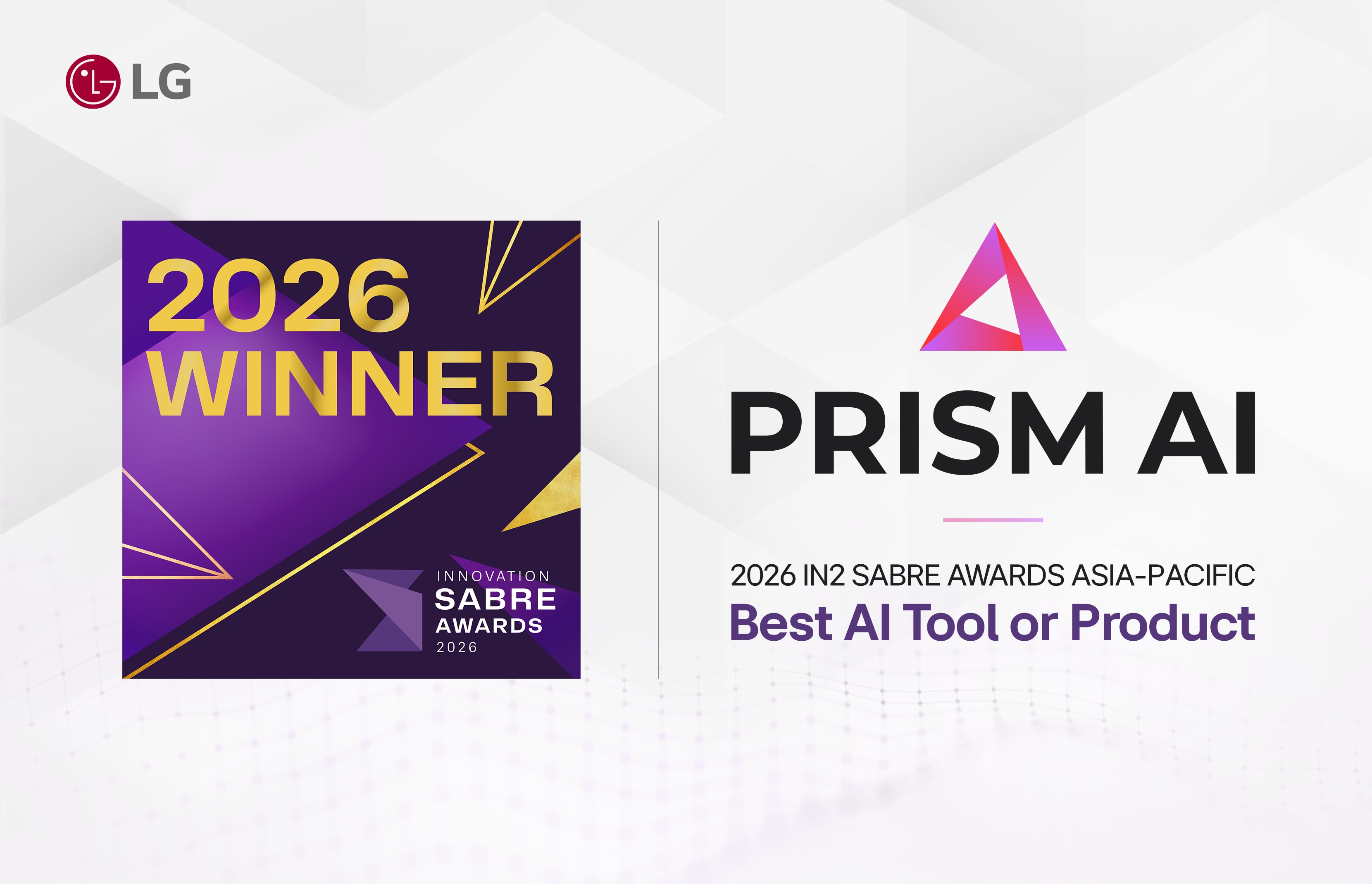 LG Electronics’ PRISM AI Wins Best AI Tool/Product at the 2026 IN2 SABRE Awards Asia-Pacific