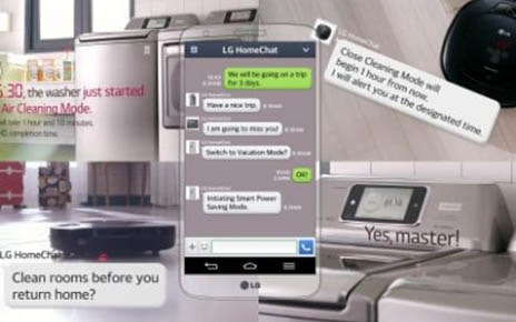 AT CES 2014, LATEST SMART APPLIANCES FROM LG CHAT WITH USERS VIA MOBILE MESSENGER