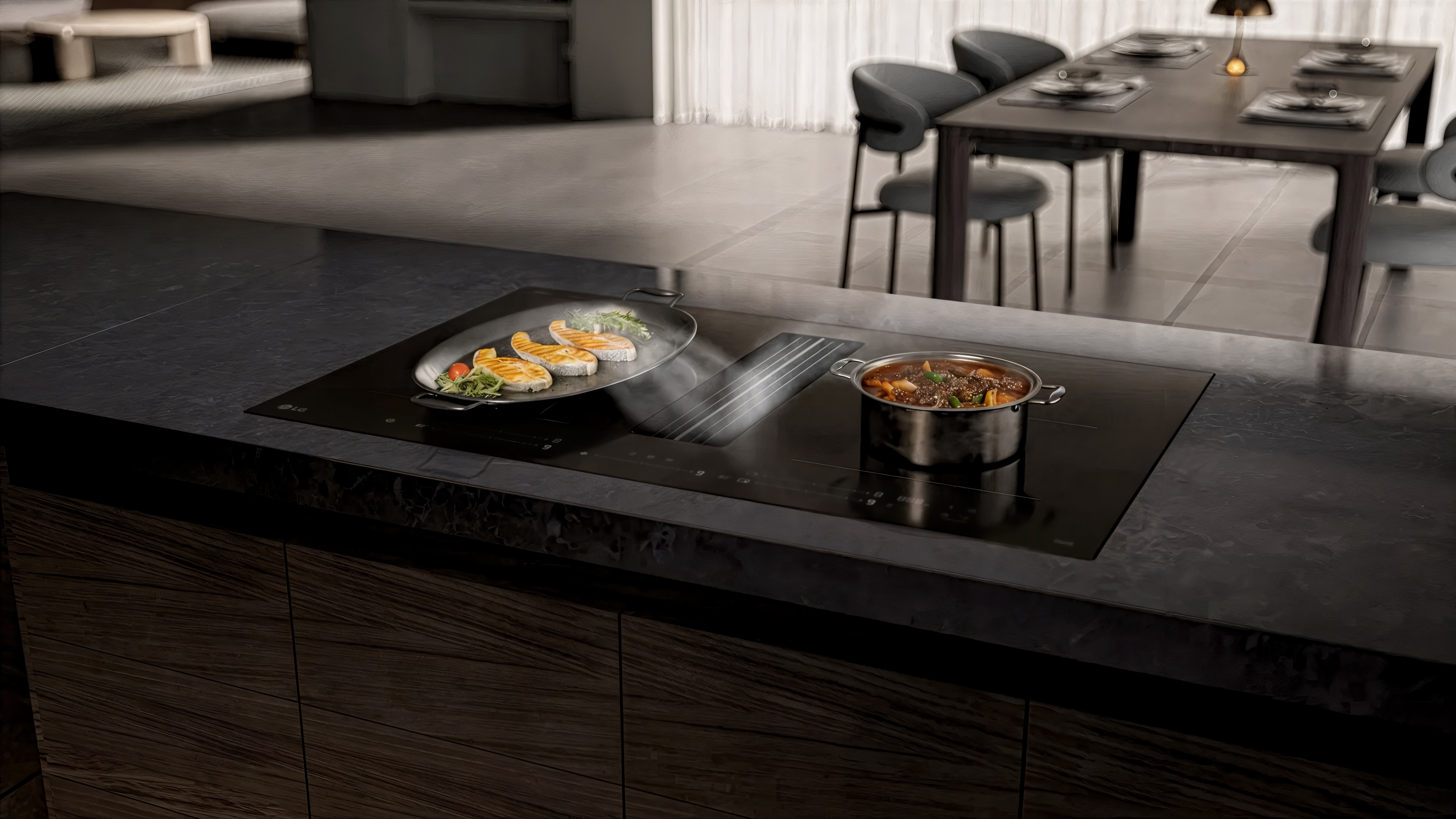 LG Built-in Hood Integrated Induction Cooktop 2