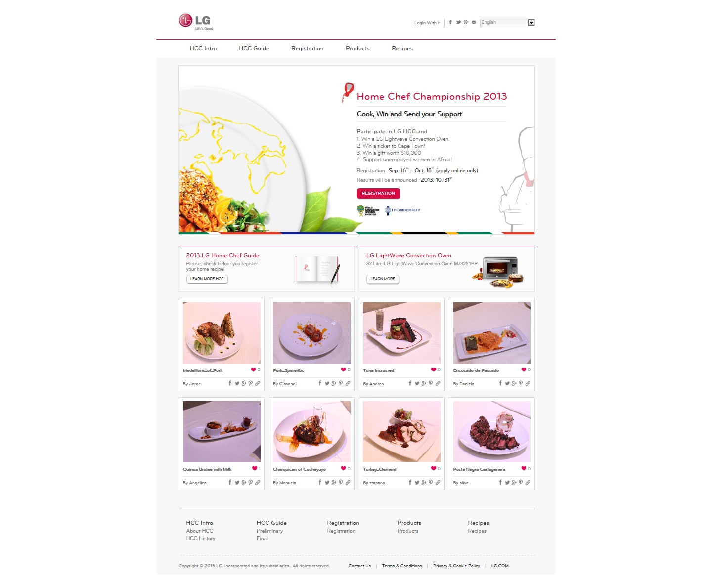 LG HOME CHEF CHAMPIONSHIP 2013 OPENS FOR ENTRIES