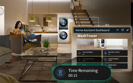 A photo of the LG smart home setup implemented using the LG ThinQ API