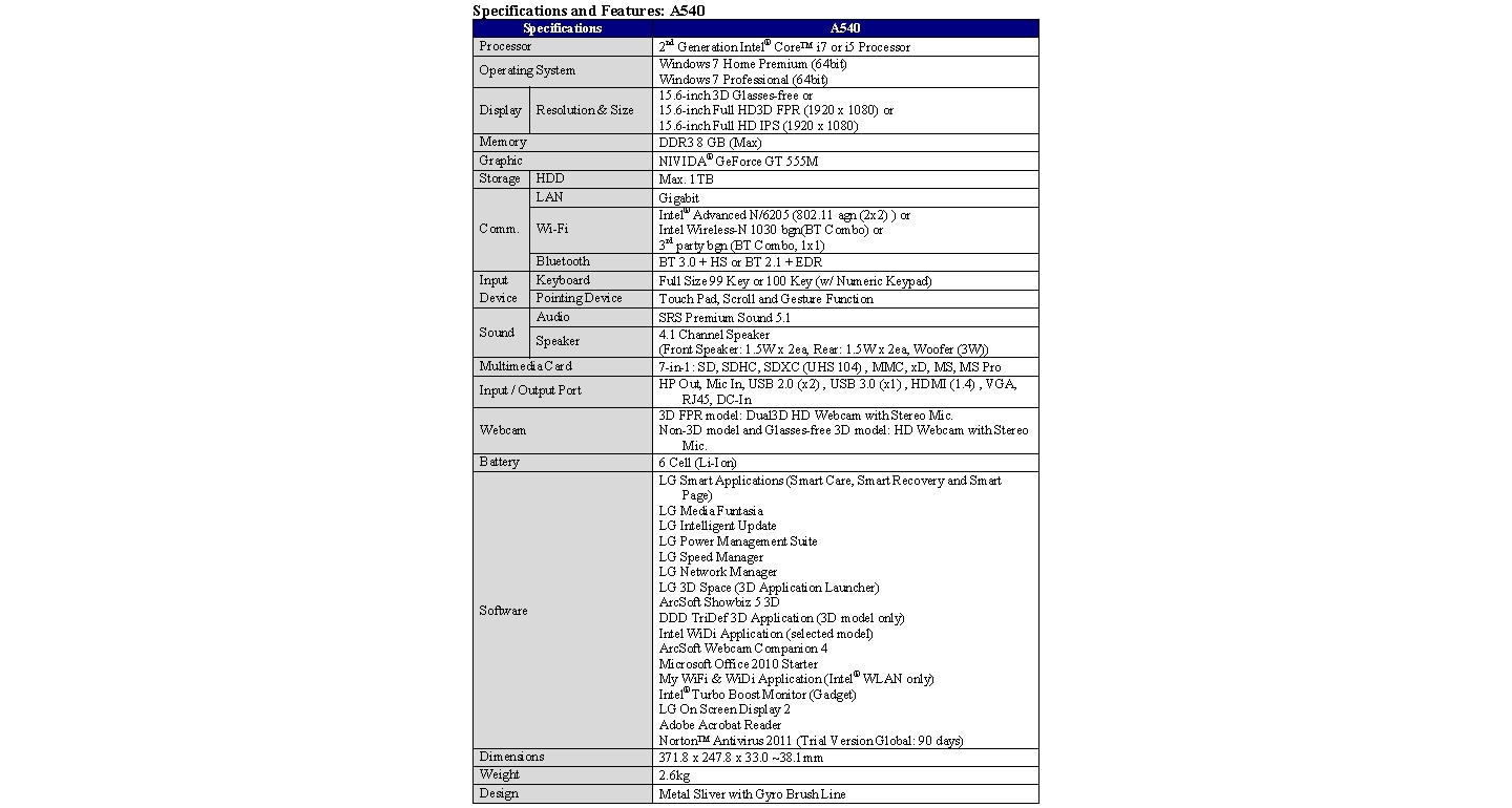 LG BRINGS NEW SUPER ULTRABOOK™ SERIES AND MORE INDUSTRY-LEADING 3D PRODUCTS TO CES 2012