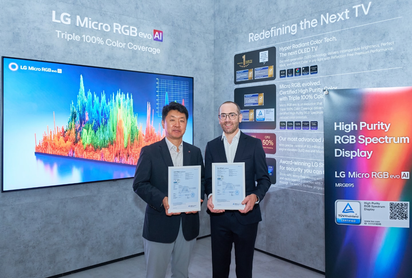 LG Electronics Showcases Complete Premium RGB Lineup With TÜV Rheinland Certification for High Purity Color at IFA 2026