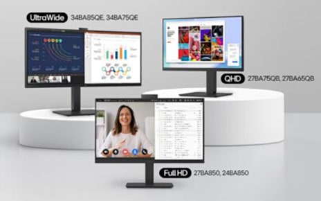 Three types of LG business monitors 
