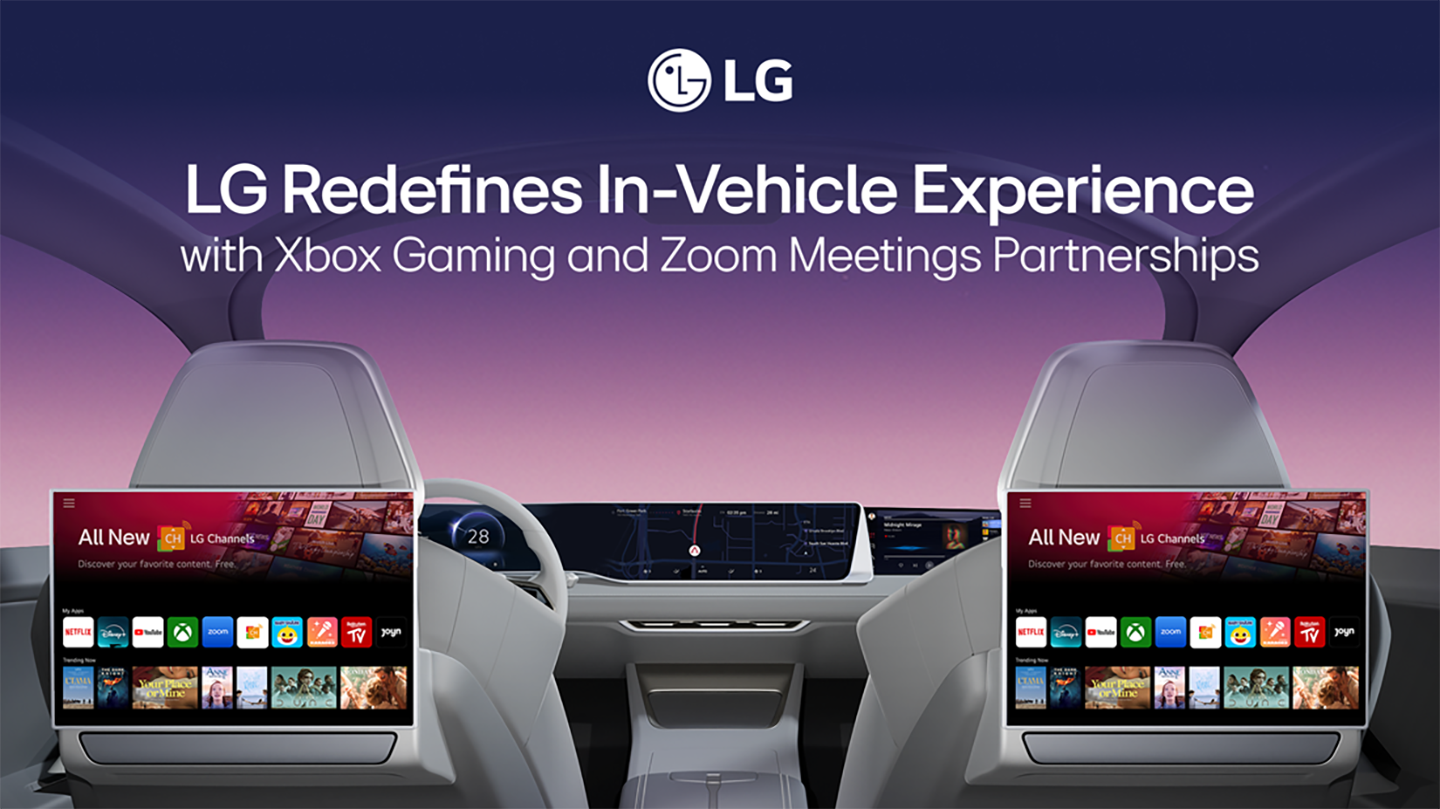 LG Redefines In-Vehicle Experience With Xbox Gaming and Zoom Meetings Partnerships