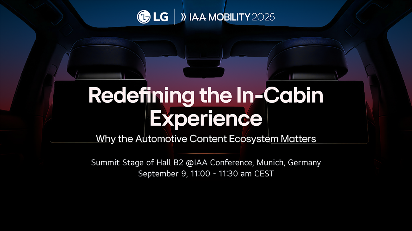 LG to Unveil New Content Partnerships to Enhance In-Vehicle Experience at IAA MOBILITY 2025