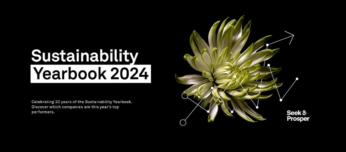 A Screenshot of the Sustainability Yearbook updated on the S&P global web page 