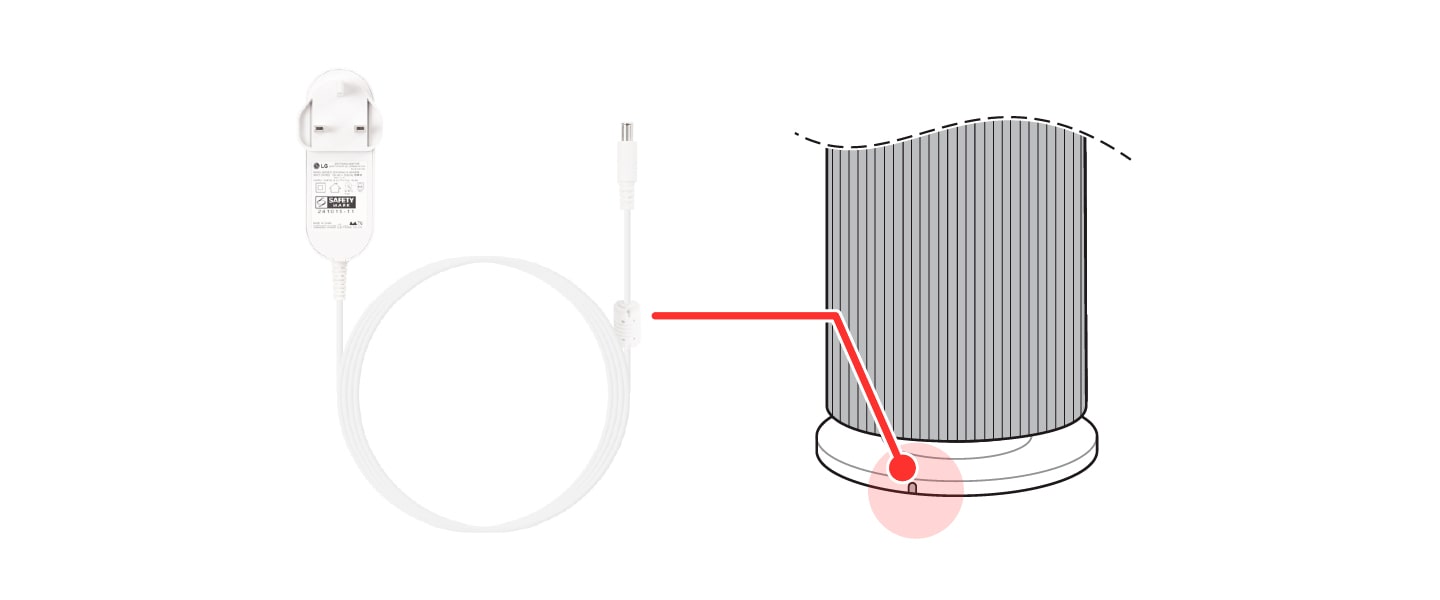 將轉接器連接至產品背面的轉接器連接端