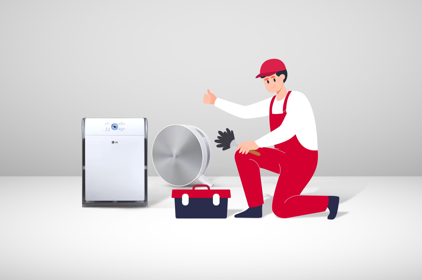 Front view of 空氣清新機 深層清潔服務 AHJ74150501