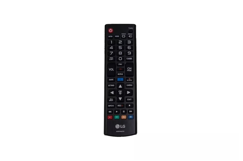 Front view of 電視遙控器 (型號: AKB75055701) AKB75055701