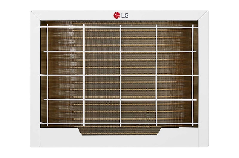 LG 窗口式冷氣機的後視圖。