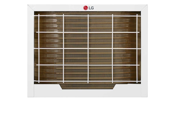 LG 窗口式冷氣機的右側視圖。