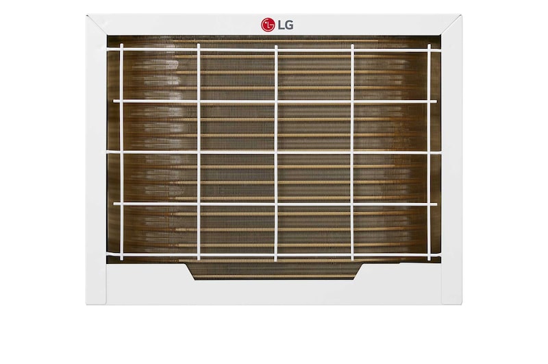 LG 窗口式冷氣機的右側視圖。