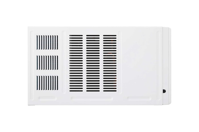 LG 窗口式冷氣機的右側視圖。