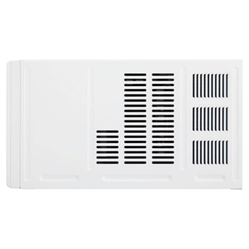 LG 窗口式冷氣機的側視圖。