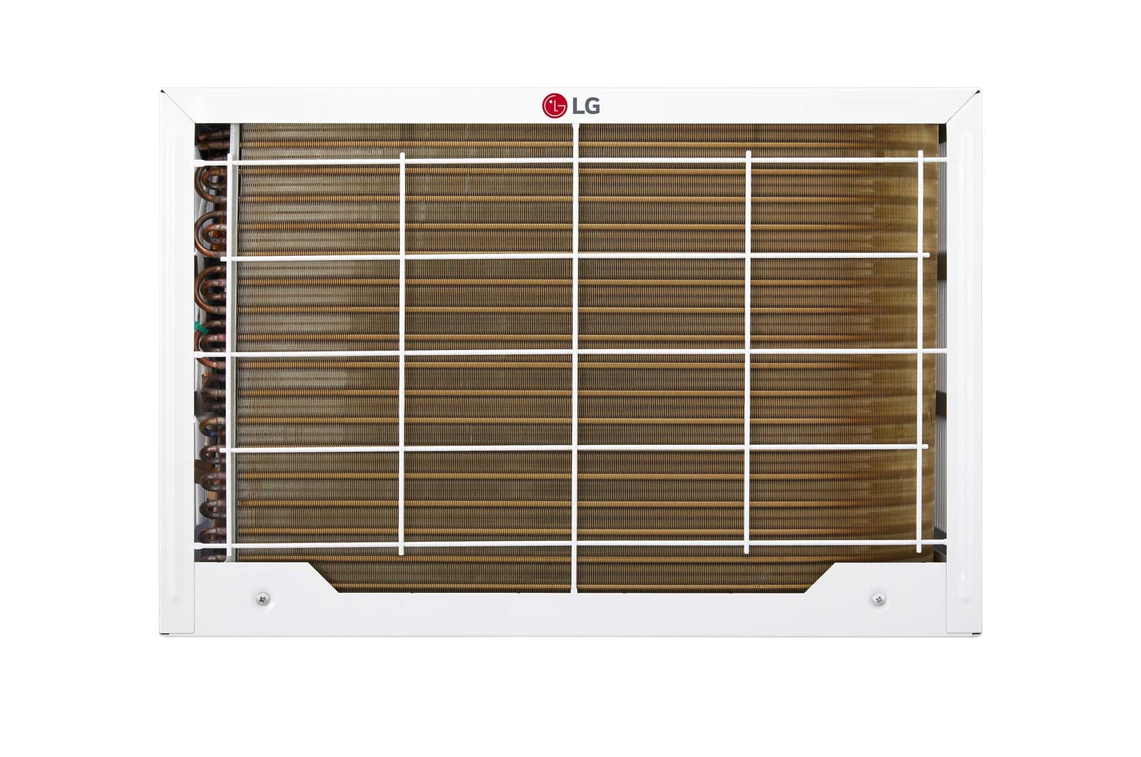 LG 窗口式冷氣機的右側視圖。