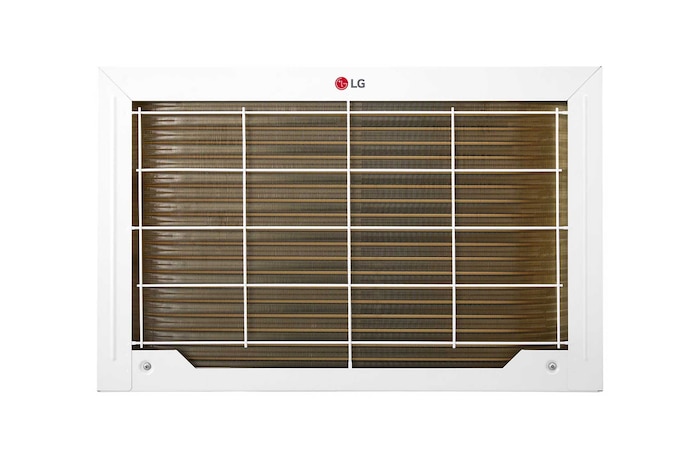 LG 窗口式冷氣機的後視圖。