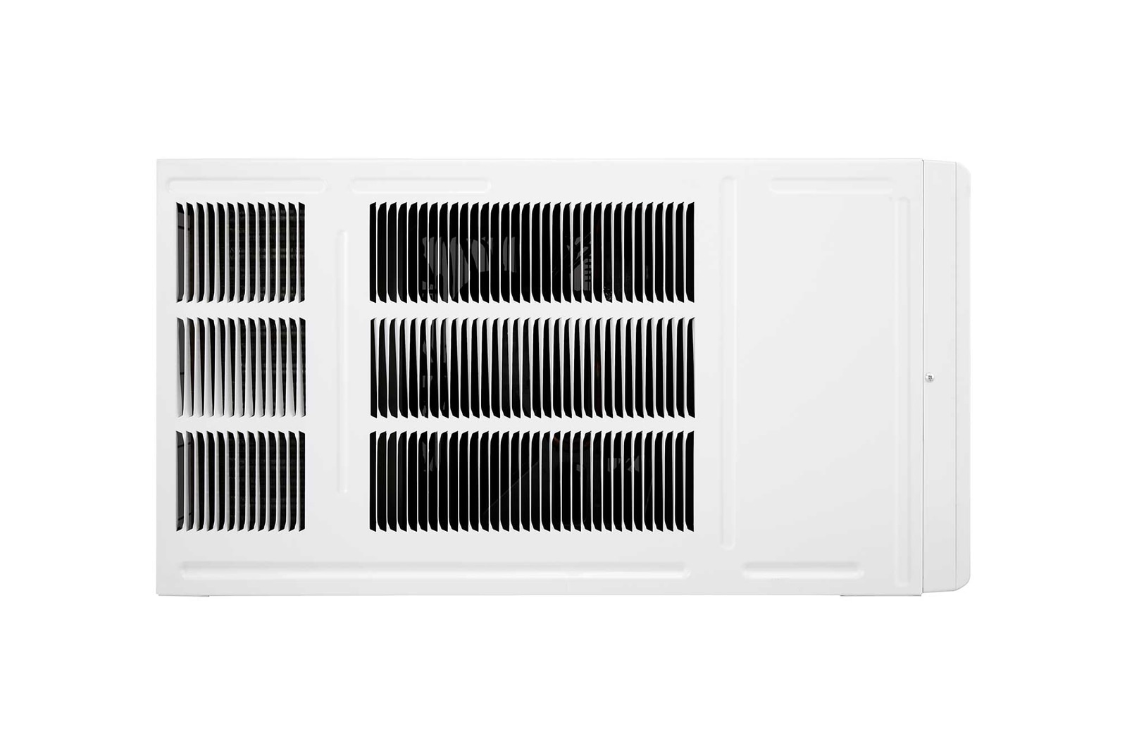 LG 窗口式冷氣機的後視圖。