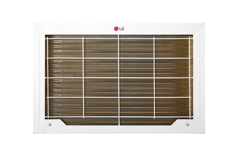 LG 窗口式冷氣機的右側視圖。