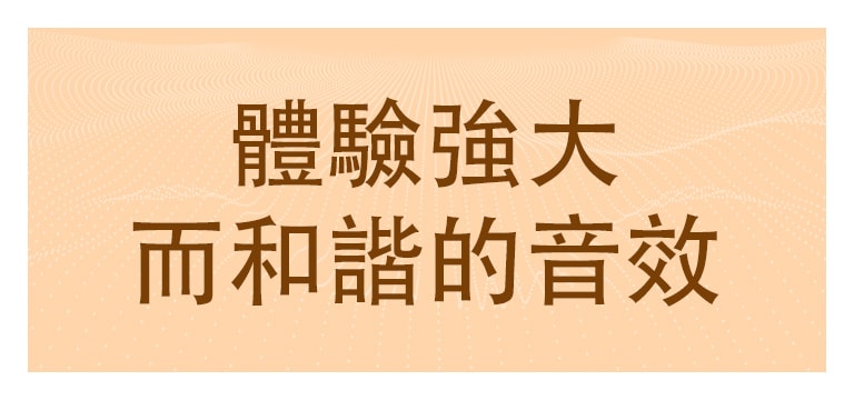 體驗強大而和諧的音效