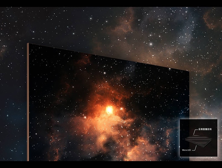 LG MAGNIT 使用深沉而生動的色彩展示在黑暗宇宙中閃耀的星團。