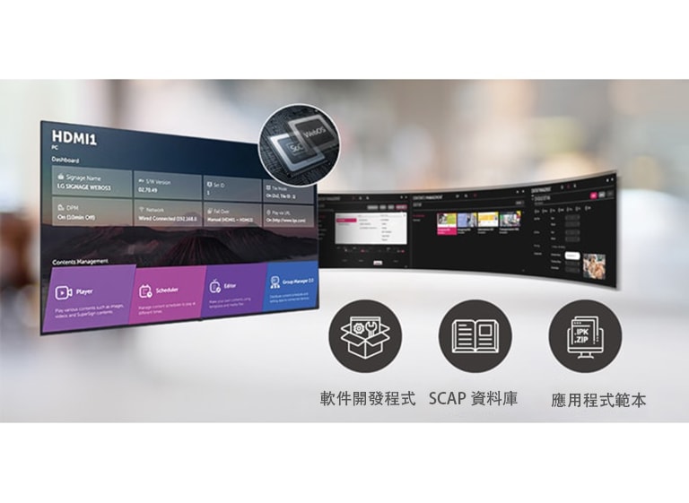 多項任務可同時進行,透過 webOS 平台即可輕鬆安排。