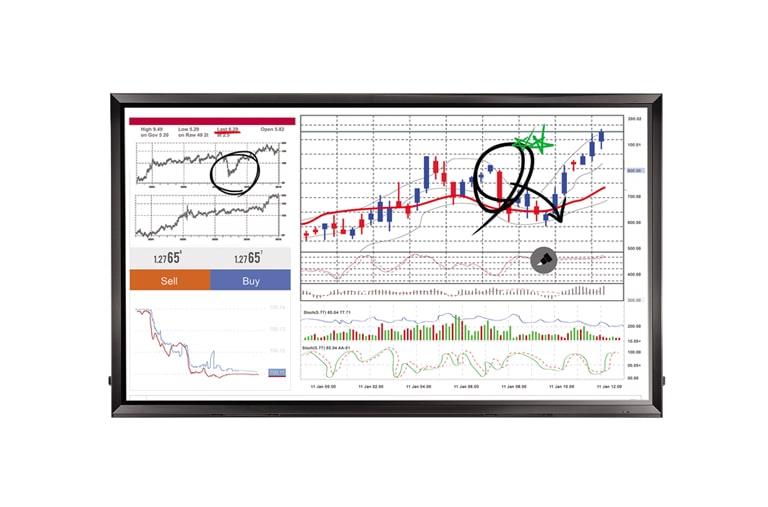 Front view of 86 吋互動觸控數碼顯示屏 86TR3D