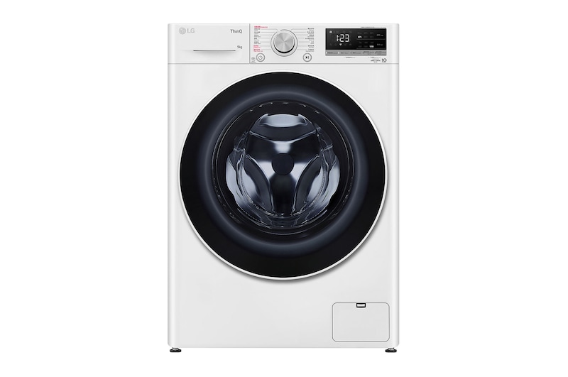 Front view of LG Vivace 9公斤 1200 轉 人工智能洗衣機 FV5SE90W2
