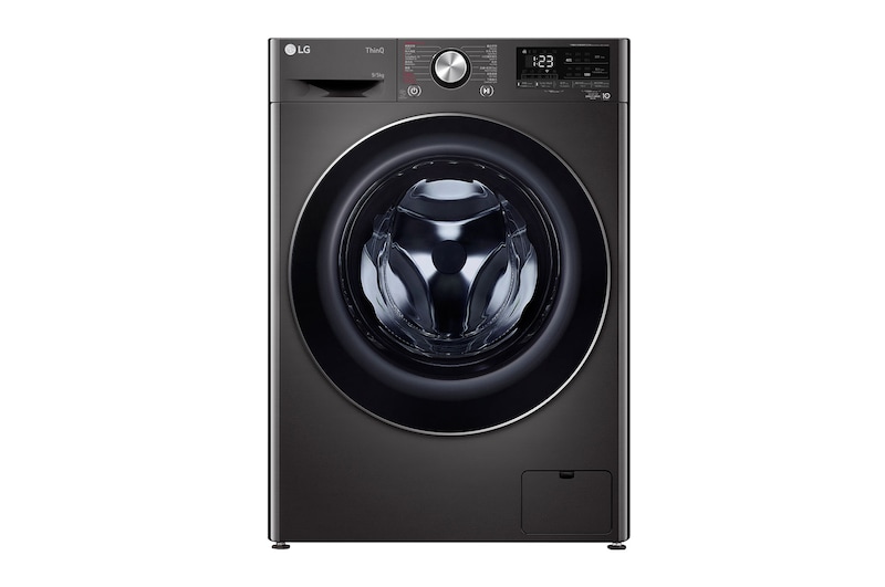 Front view of LG Vivace 9 公斤 1200 轉 人工智能洗衣乾衣機 (TurboWash™ 360° 39 分鐘速洗) FV9AE90B2