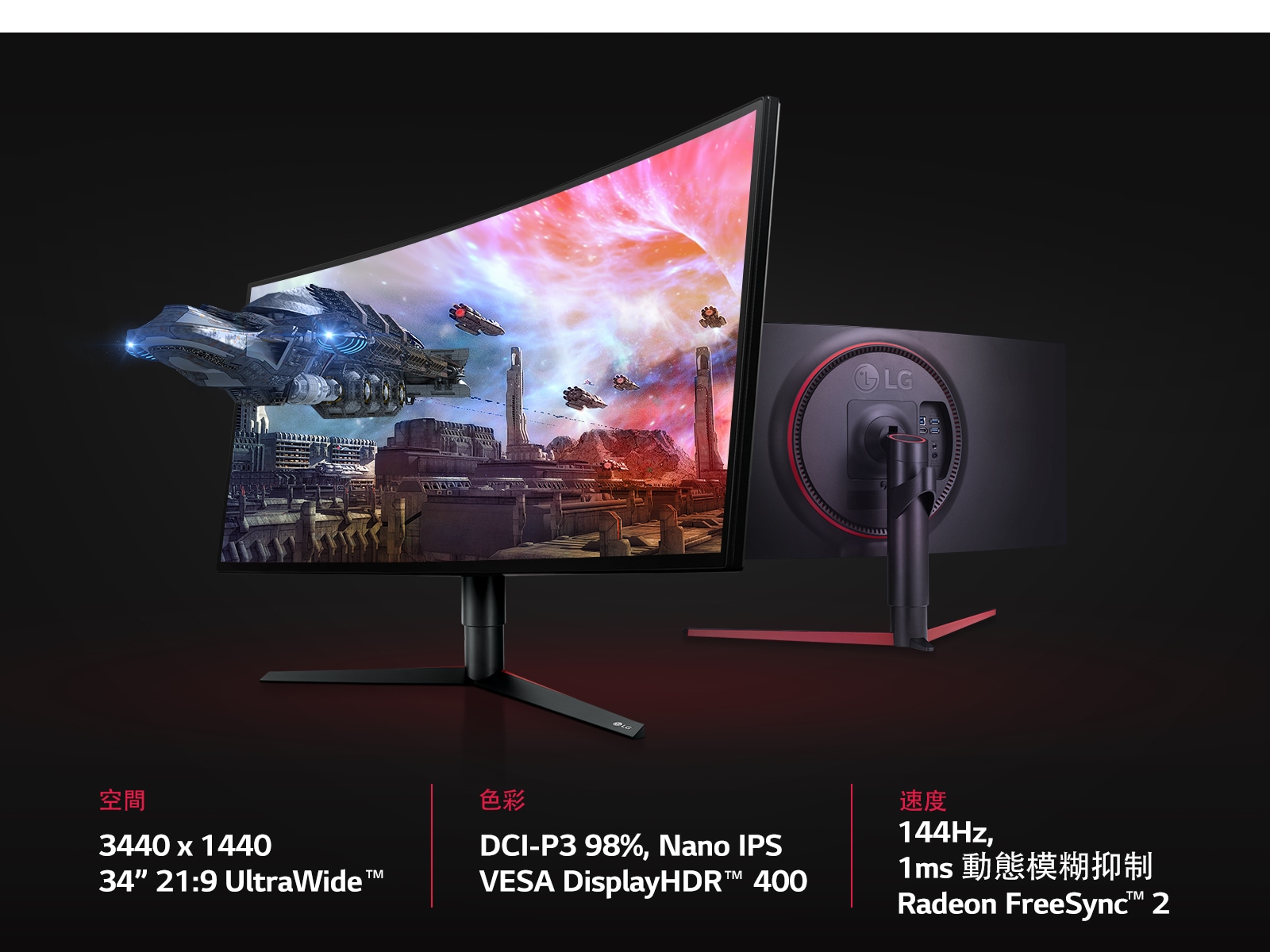 LG ウルトラワイドモニター 34GK950F-B 34インチ LG 34GK950F-B: 34 Inch Class 21:9 UltraGear QHD IPS Curved