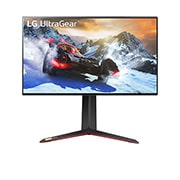 27 吋 UltraGear™ 4K Nano IPS 1 毫秒(GtG) 遊戲顯示器&#xff0c;支援 144Hz / 160Hz (超頻) 及 HDMI 2.1 27GP95R-B 的正視圖