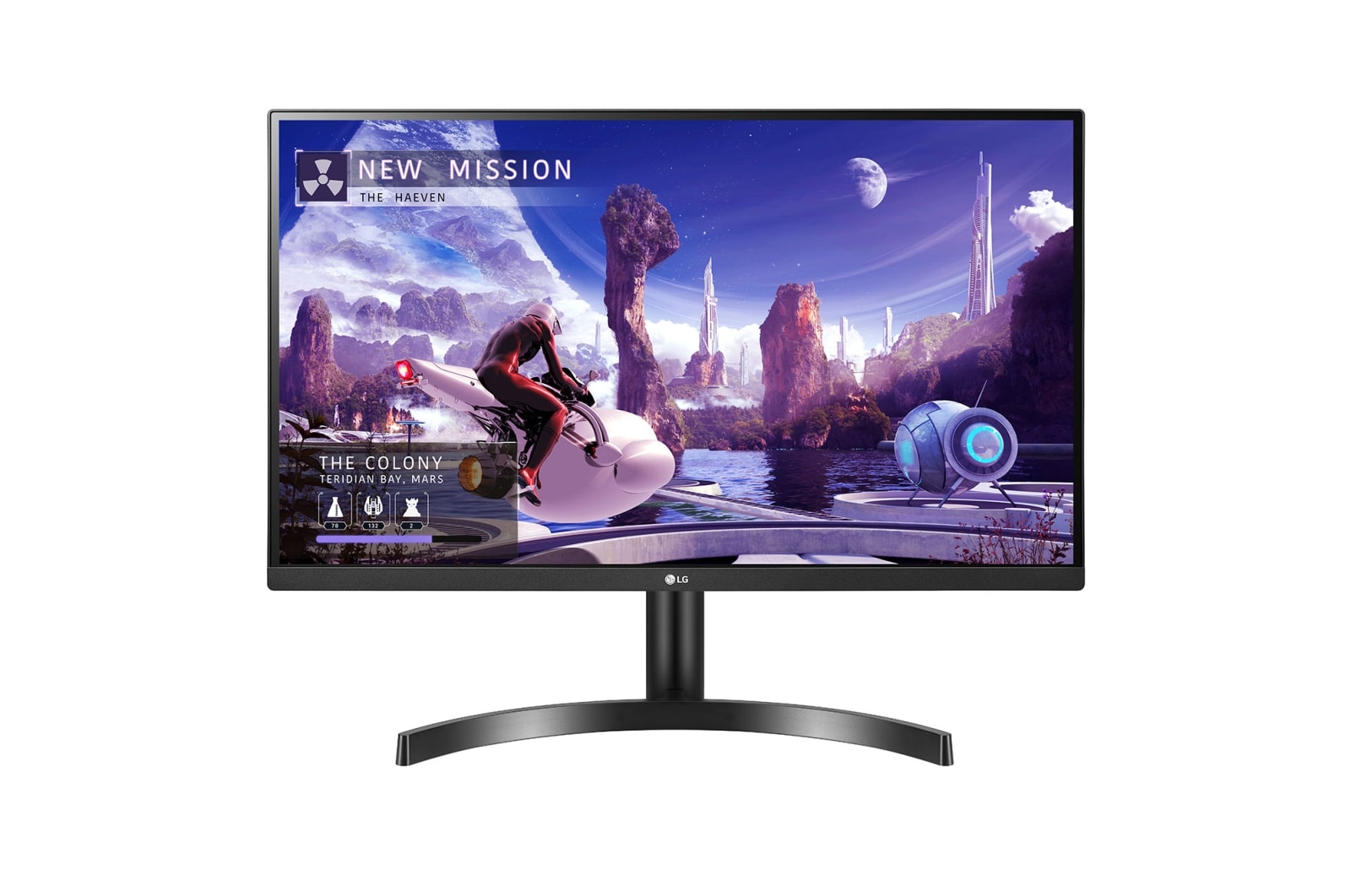 27 吋 QHD IPS 顯示器, 兼容 AMD FreeSync™  27QN600-B 的正視圖