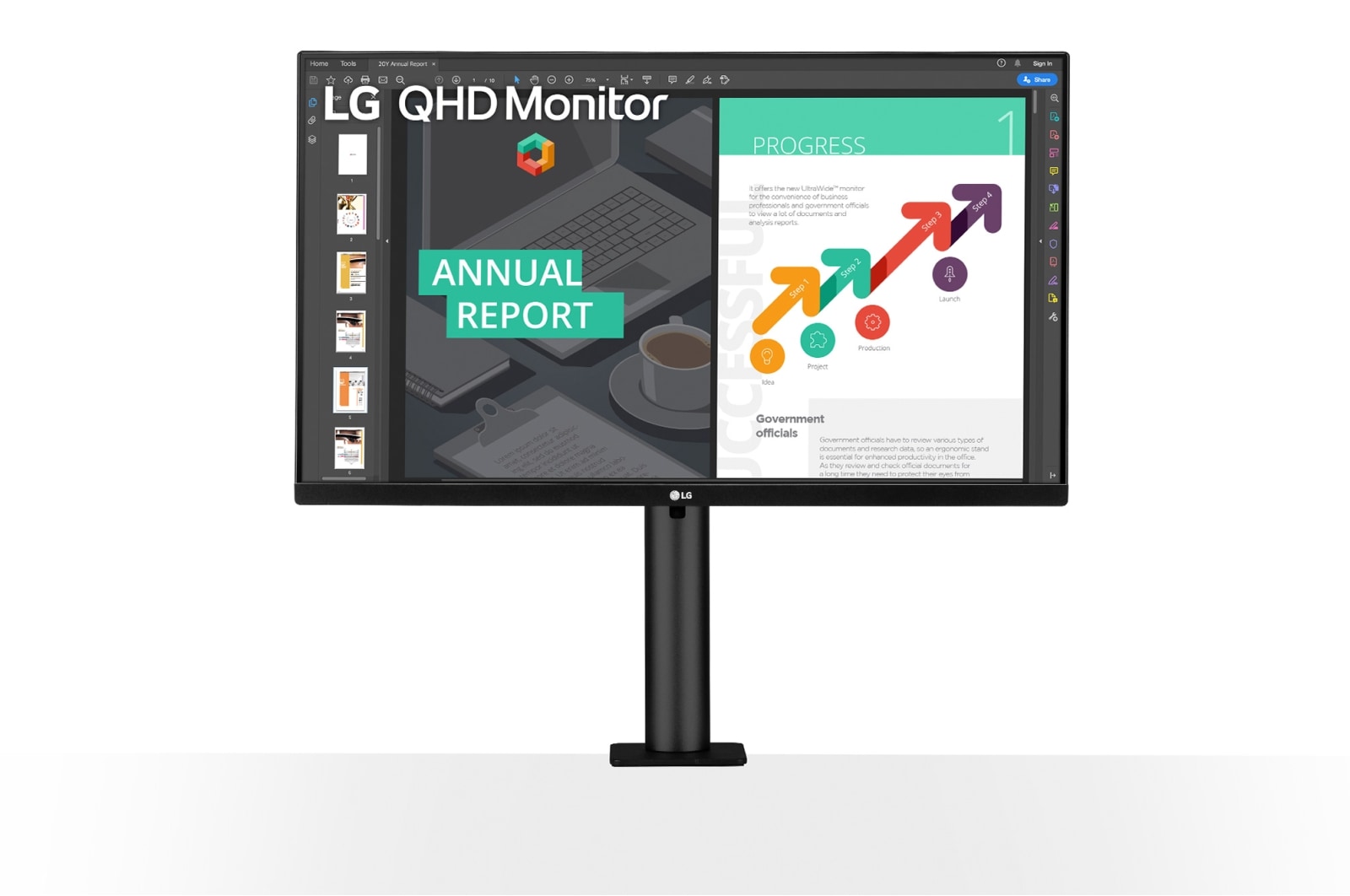 LG 27 吋 QHD Ergo IPS 顯示器 (兼容 USB Type-C™), 27QN880-B