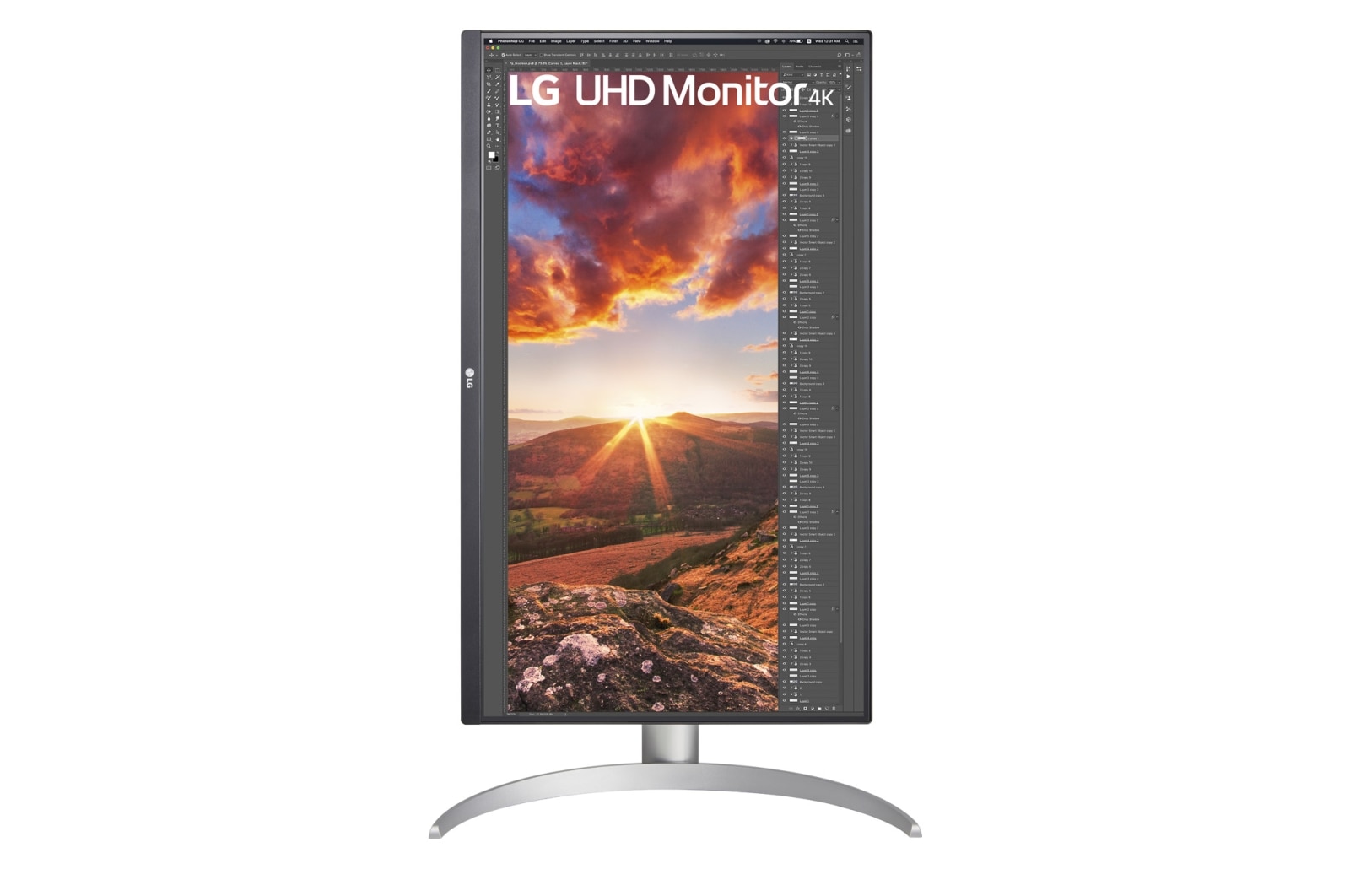 LG 27 吋 UltraFine™ 4K 超高清顯示器，配備 VESA DisplayHDR™ 400, 27UP850-W