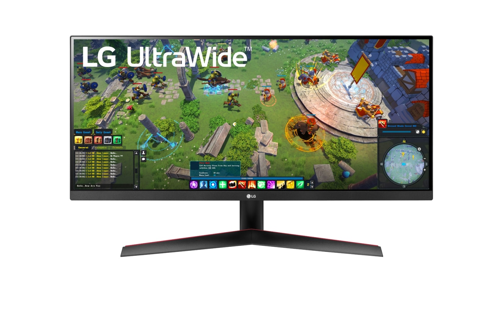 29 吋 21:9 UltraWide™ HDR 全高清顯示器 29WP60G-B 的正視圖