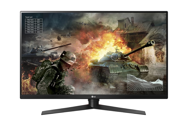 31.5 吋 UltraGear QHD 顯示器 32GK850G 的正視圖